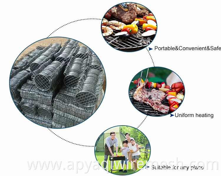 Yaqi 300mm 330mm 345mm Disposable BBQ Wire Mesh Grill for Korean Customers